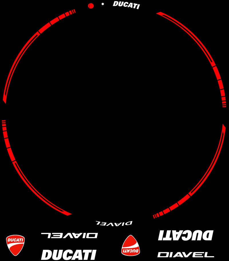 Contenido Kit PRO Ducati Diavel adhesivos interior y perfil