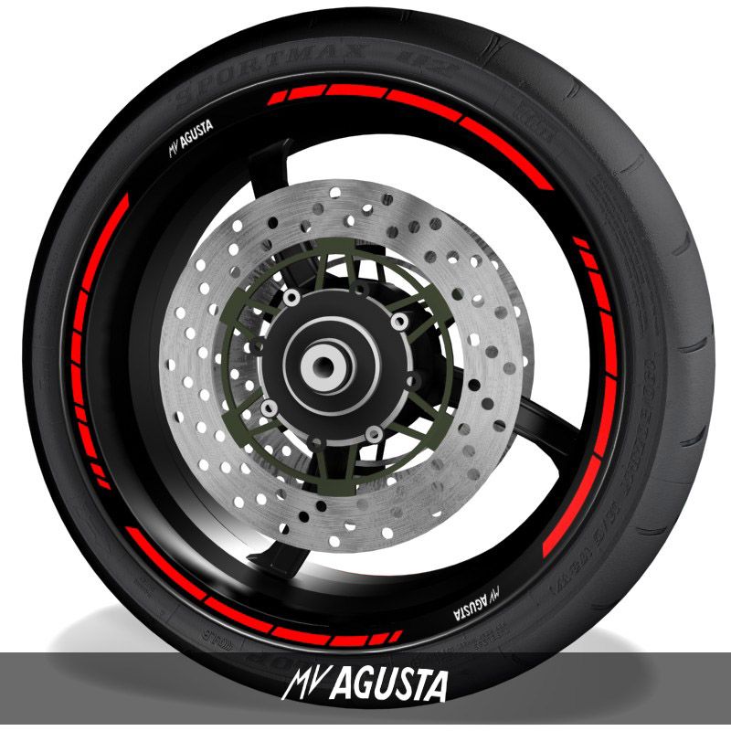 Adhesivospegatinas para perfil de llantas logos MV Agusta speed
