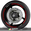 Pegatinas para perfil de llantas vinilos de moto con logo Ducati Corse speed