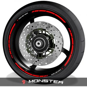 Adhesivos de moto vinilos para el perfil de llantas logo Ducati Monster speed