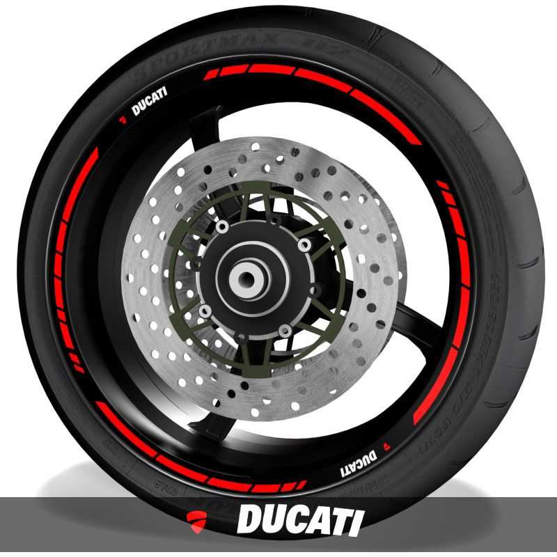 Adhesivos para perfil de llantas pegatinas de moto con logo Ducati speed