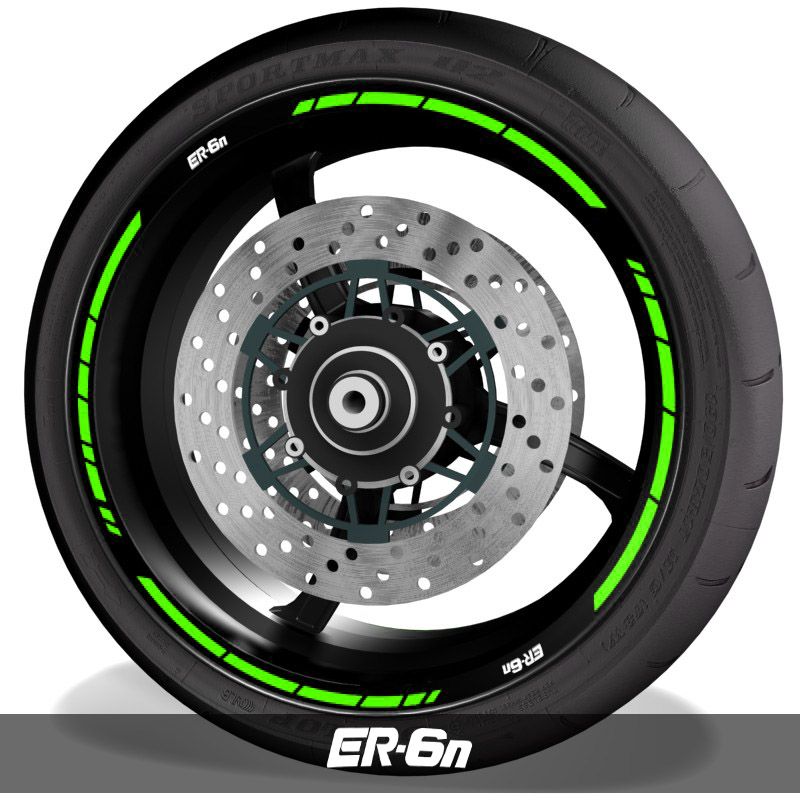 Pegatinas de llantas vinilos para perfil de ruedas logo Kawasaki ER6N speed