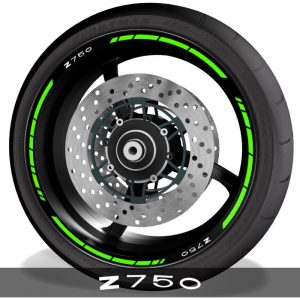 Pegatinas de moto adhesivos para perfil de llantas logo Kawasaki Z750 speed
