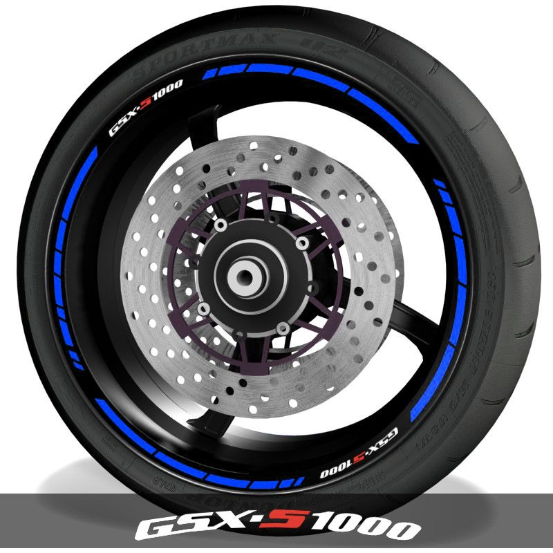 Vinilos para perfil de llantas pegatinas de moto logos Suzuki GSXS1000 speed
