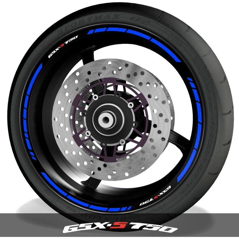 Adhesivos para perfil de llantas pegatinas de moto logos Suzuki GSXS750 speed
