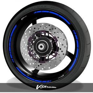 Adhesivos de moto vinilos para perfil de llantas logos Suzuki Vstrom speed