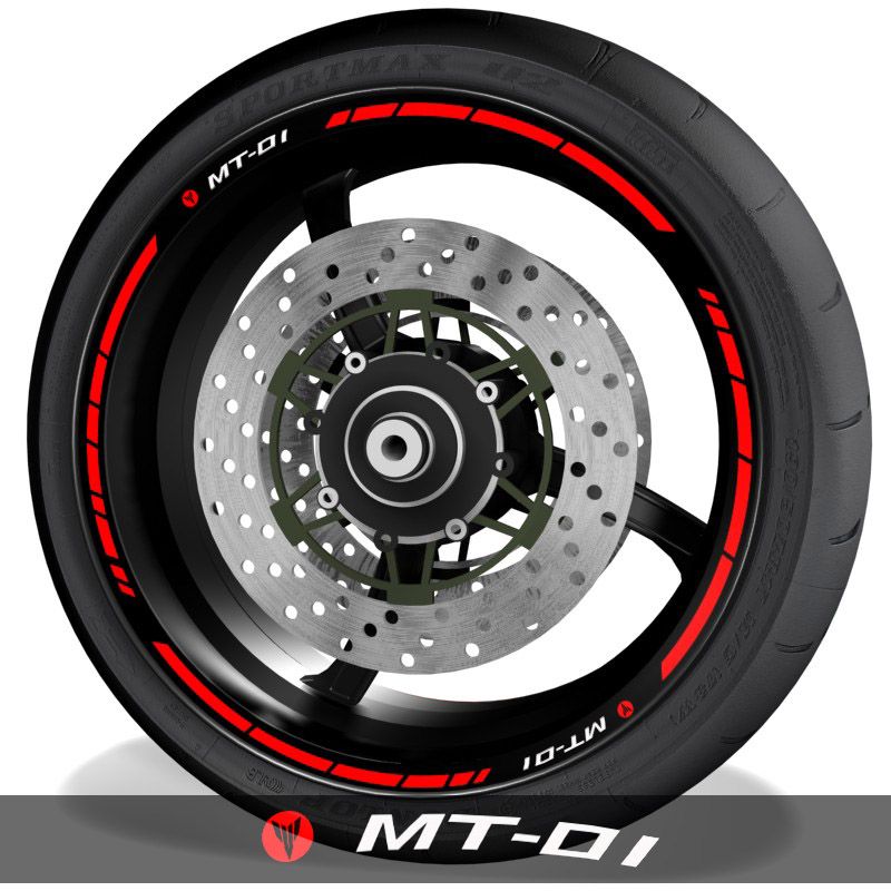 Adhesivos y pegatinas para perfil de llantas de moto logos Yamaha MT01 speed