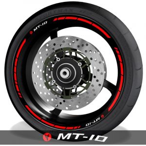 Vinilos y pegatinas para perfil de llantas de moto logos Yamaha MT10 speed