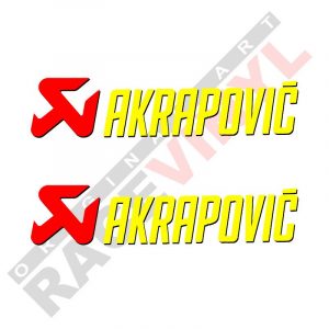 Pegatinas y adhesivos de sponsors para motos logo Akrapovic 2uds